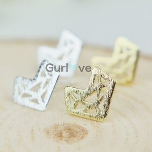 Origami Fox Stud Earrings